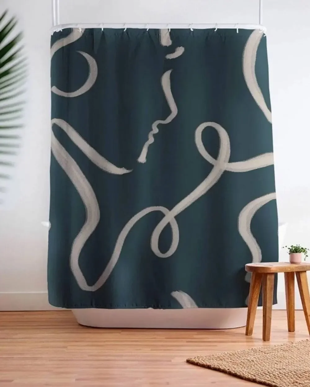 NWT 69” X 72” Lost in Translation' Shower Curtain by Kaitlin Hubert Society